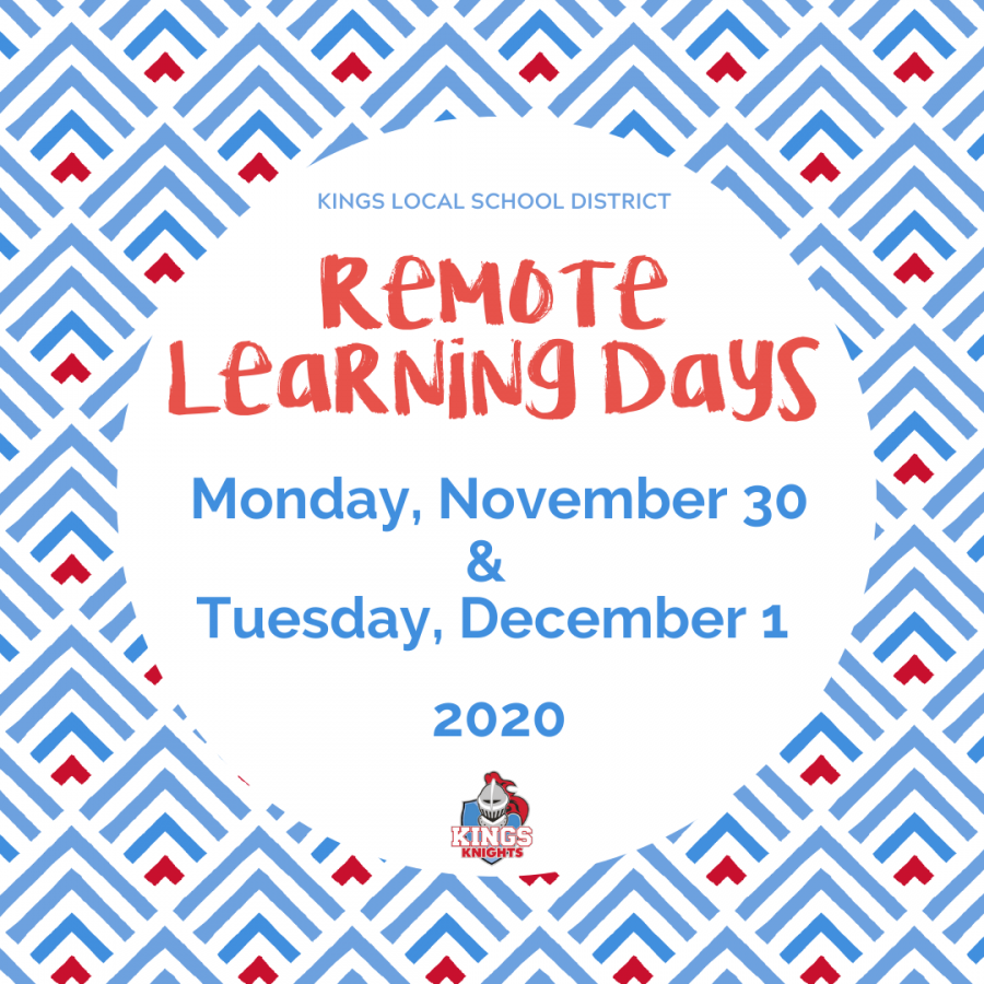 Remote learning days Nov.30 & Dec. 1